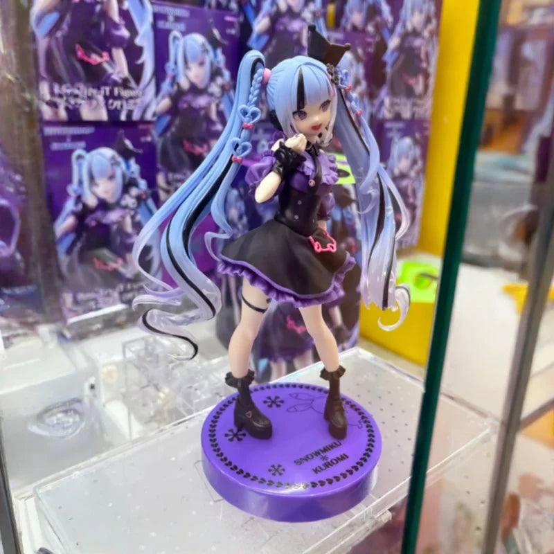 Pre Sale Original FuRyu Trio-Try-iT Hatsune Miku & Kuromi 19CM Action Figure Anime Collectible Model Kawaii Doll Decoration Toy
