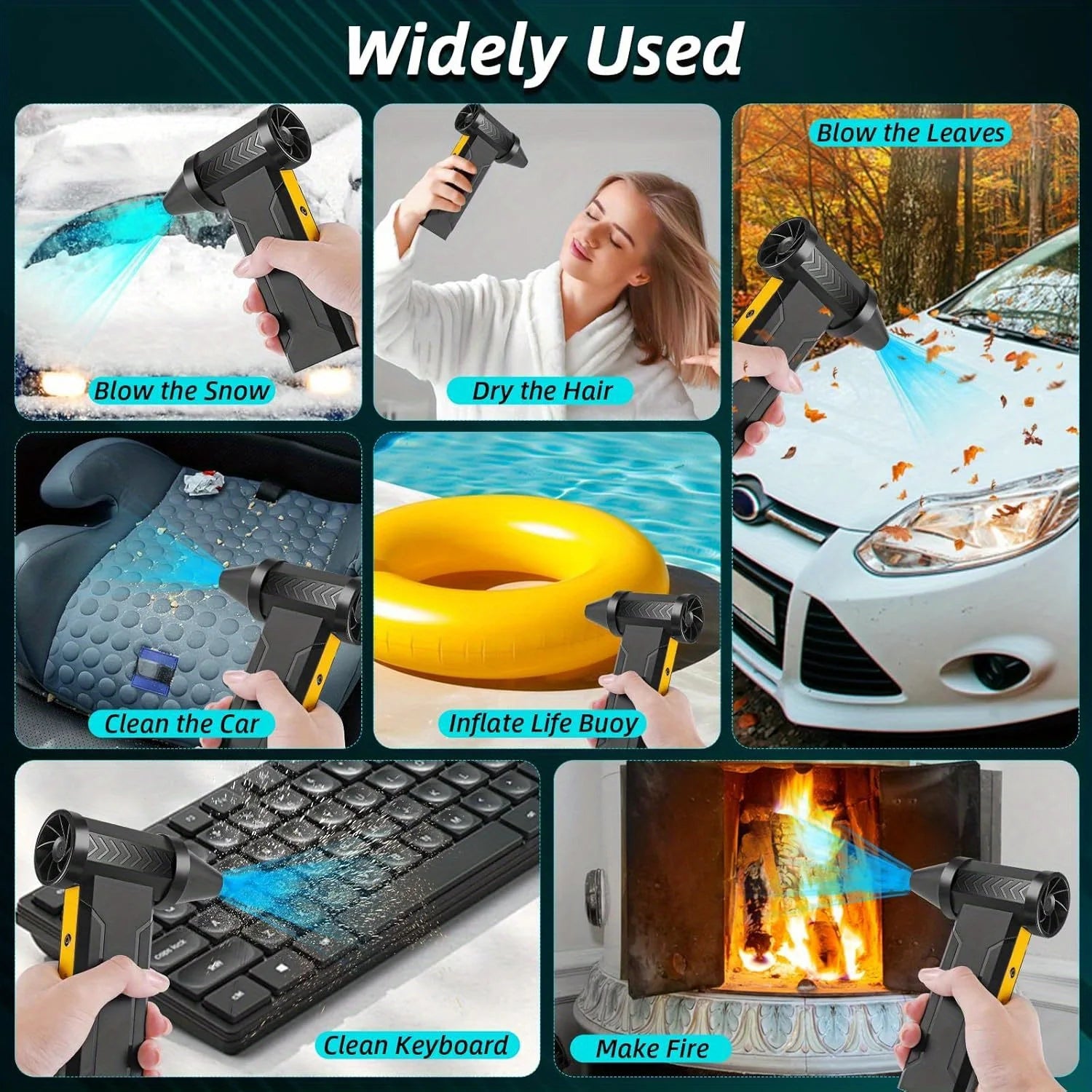 800000 RPM Brushless 10000mAh Motor Electric Turbo Jet Fan High-Speed Turbo Violent Fan Rechargeable Powerful Dust Blower