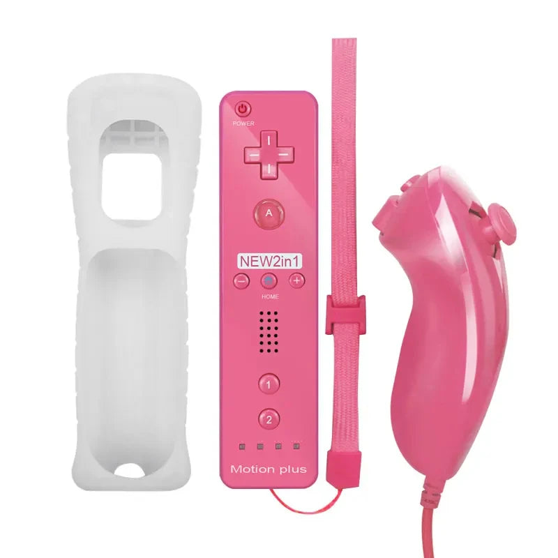 2 in 1 Wireless Remote Compatiable with  Wii U Joystick Gamepad Controller Set Motion Plus  Video Game for Wii Accessories