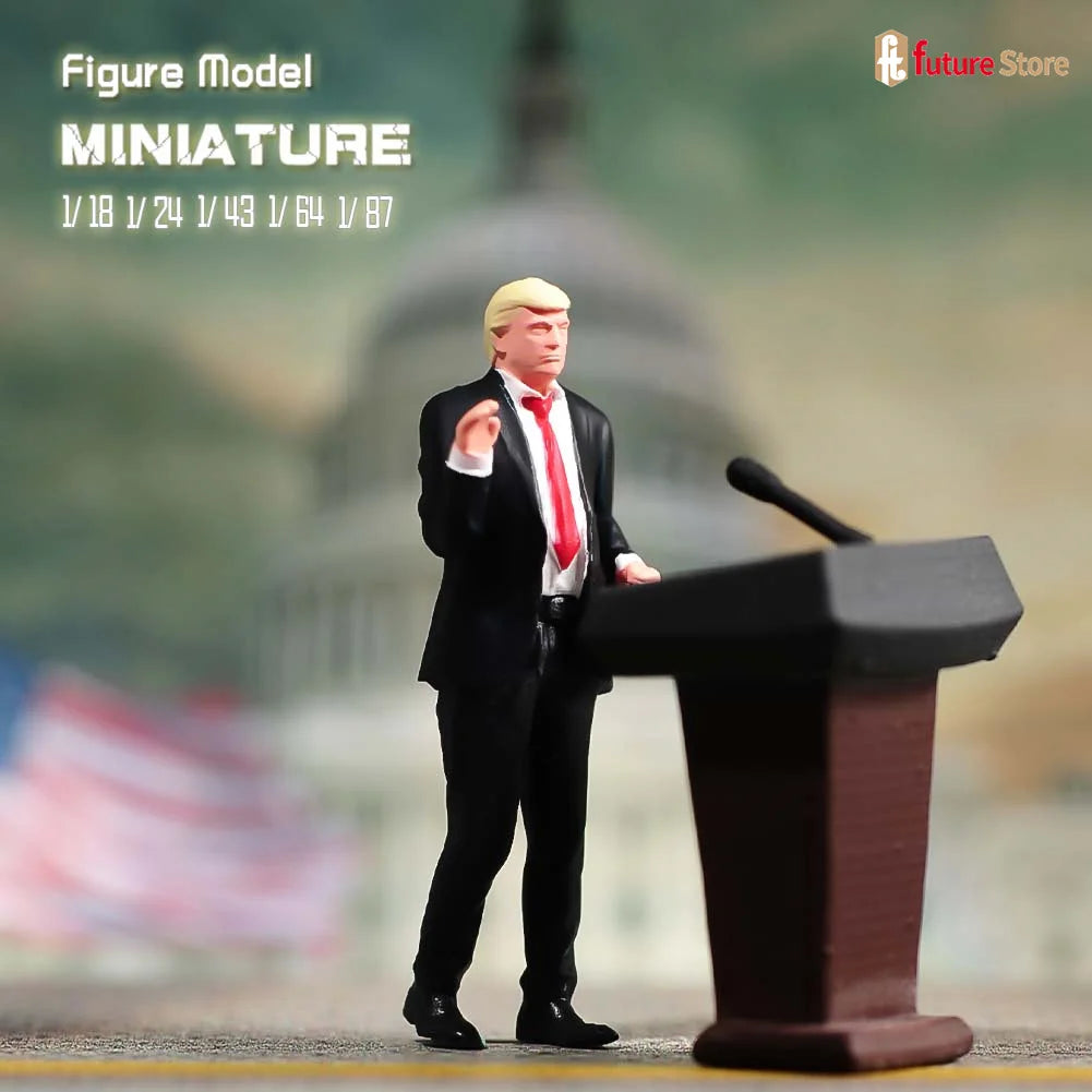 In Stock 1/87 1/64 1/43 1/24 1/18 Male President Bodyguard Miniature Figure Mini Diorama Resin Model Street Scene Prop Toy