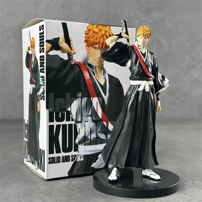 19 см Аниме BLEACH Фигурка Куросаки Ичиго Рисувай Меч Зангецу PVC Фигурки Нож Колекция Модел Играчки За Момче Подаръци