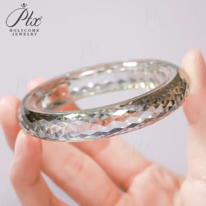 Alle Moissanit-Armreifen in D-Farbe, volle Größe, eleganter, hochwertiger Schmuck für Frauen, Jahrestagsfeier, Geburtstagsgeschenk, Charm-Zertifikat