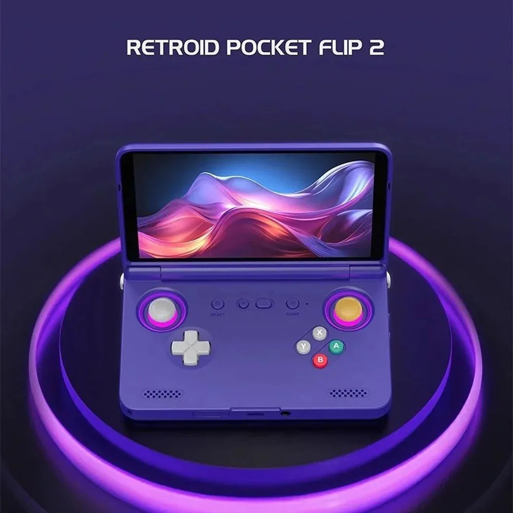 Retroid Pocket Flip2 Retro Handheld Game Console 5.5 Inch Touch AMOLED Screen 1080P SD865 Android 13 Wifi6 Portable Video Player