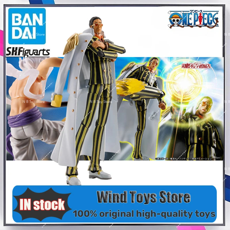 100% Original Bandai ONE PIECE S.H.Figuarts SHF Borsalino Future Island Egghead Action Figure Anime Gift Collector's Model Toy