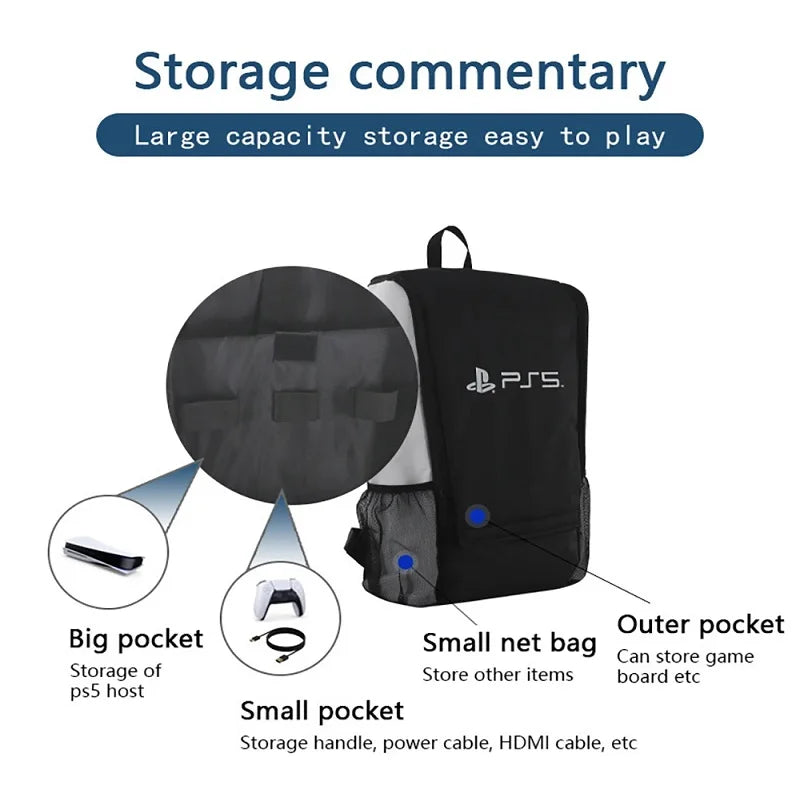 Portable Backpack Suitable for PS5 Game Console Storage Bag Large capacity  for Playstation 5 Gaming Console Backpack Travel Bag