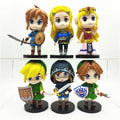 6Pcs/Set The Legend of Zelda Game Figures Periphery Toys Link Action Figure Q Version Anime Pvc Model Doll Kawaii Ornaments Gift