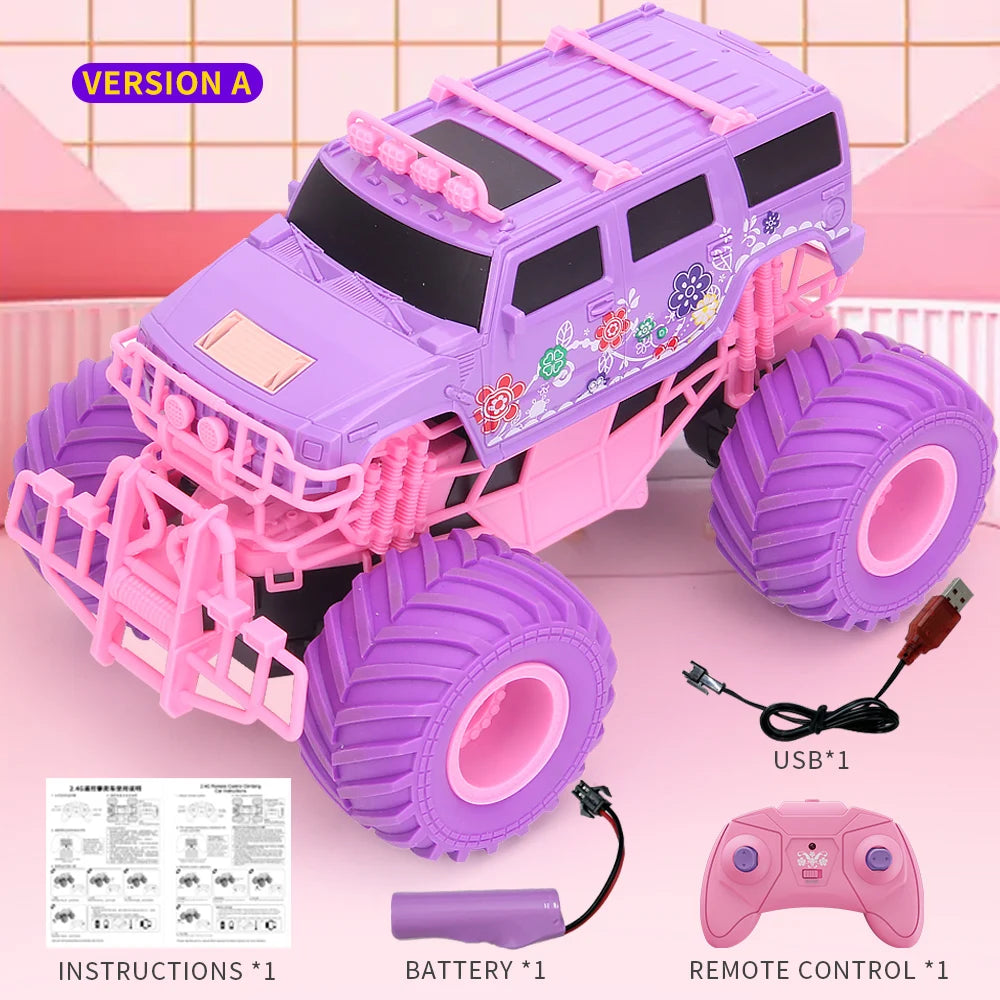 JJRC Барби RC количка Розов пикап Електрическа катереща се играчка с дистанционно управление за деца, парти подарък, украса