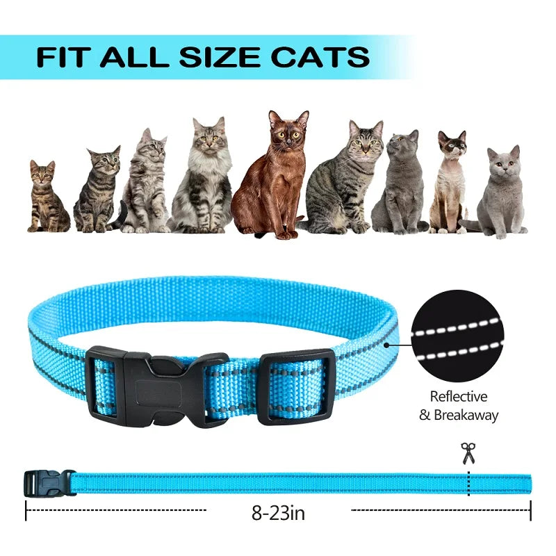 Paipaitek Anti-Miau-Halsband für Katzen, automatisches Katzenbellhalsband mit Ton-, Vibrations- und Schockfunktion, wasserdicht und wiederaufladbar