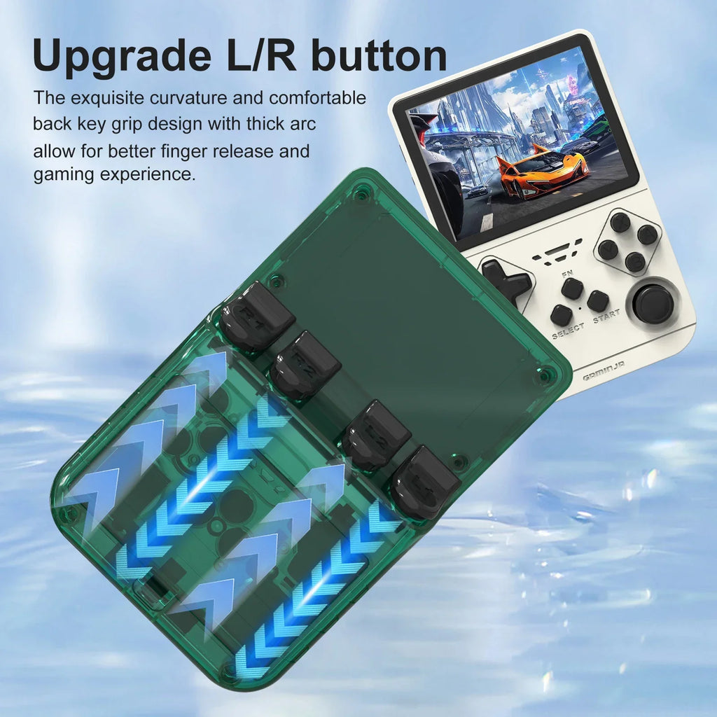 GAMINJA New Open Source Retro Handheld Video Game Console Buit in 64GB Card Emulator for PS1/PSP/DC/N64/SS 3.5 Inch IPS Screen