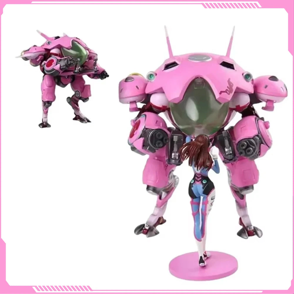 Overwatch Figures Dva Statue Action Figures 26cm Pvc Anime Dva Figurines Collectible Model Toys Ornaments Desktop Gifts Doll Toy