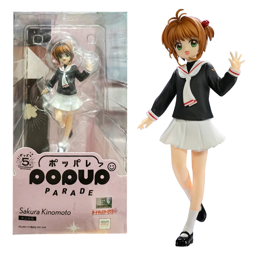 16CM Anime Card Captor Sakura Kinomoto Sakura Figure Pop Up Parade Aciton Figure Daidouji Tomoyo Model Toy Gift Doll PVC