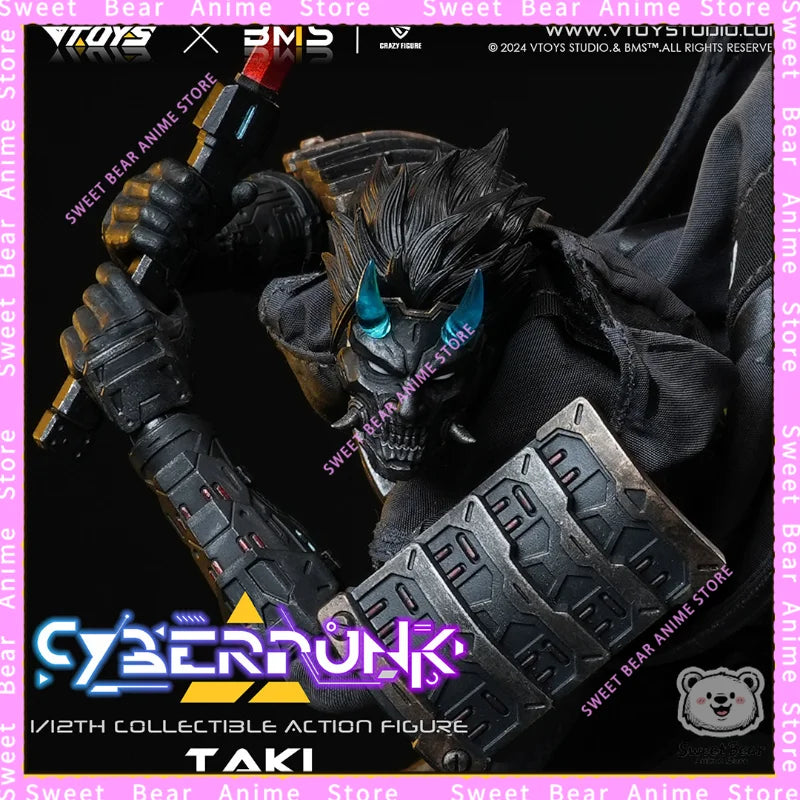 In Stock VTOYS＆BMS TAKI VSD010 Cyberpunk Samurai: Takumi  1/12 Action Figure Anime Model Trendy Toys Desktop Doll Collectibles