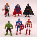 6pcs/set 9-10cm Marvel Avengers superhero Infinity War Iron Man Hulk American Captain Thor Super Heroes Figures Toys