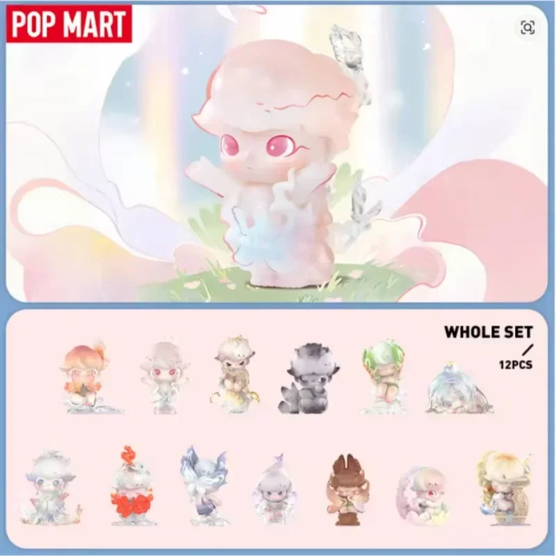 POP MART DIMOO Shapes in Nature Series Blind Box Toys Kawaii Anime Action Figure Surprise Mystery Box Dolls Girls Gift