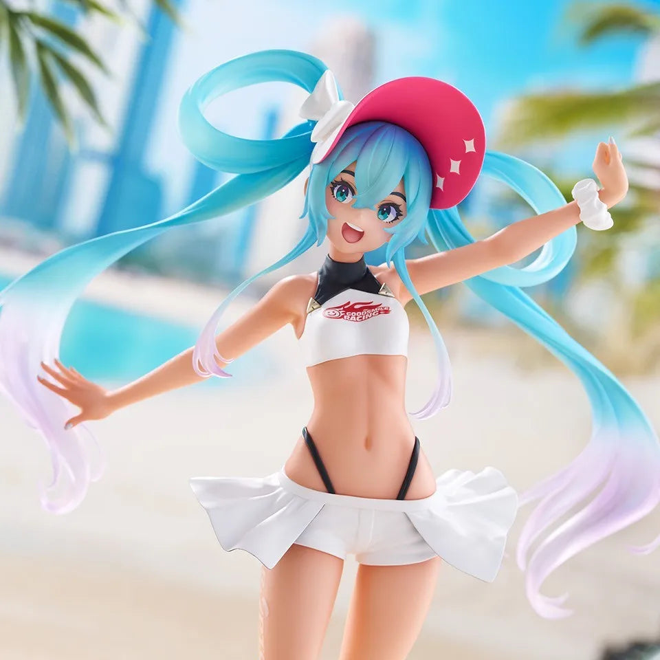 Judai Original FuRyu Racing Miku 2024 Summer Holiday Trio Try IT Action Figure Model Doll Toys