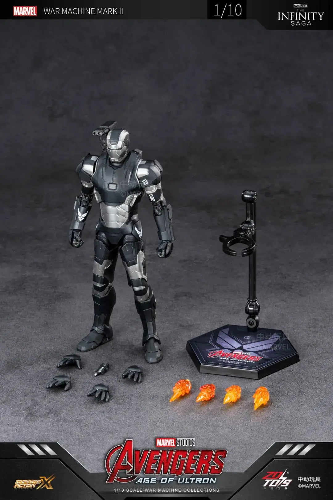1/10 Original ZD Toys Iron Man MK2 War Machine2.0 MK16 MK11 MK24 MK35 MK47 Tony Stark Collection Model Action Figure Kids Toys