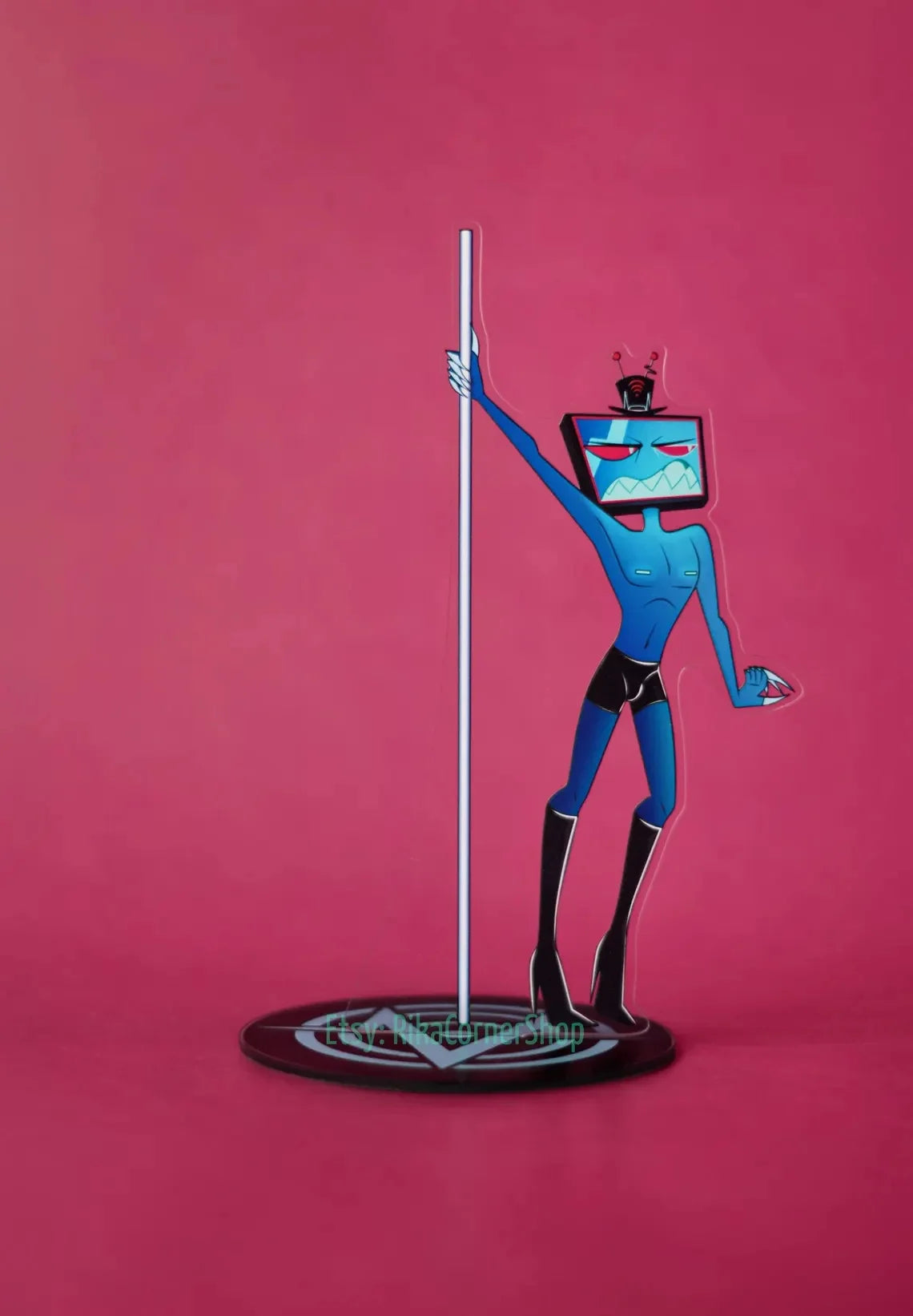 15Cm Creative Desktop Decorations Acrylic Standees for Hazbin Hotel Character Standing Plates Niffty Vaggie Charlie Husk Alastor