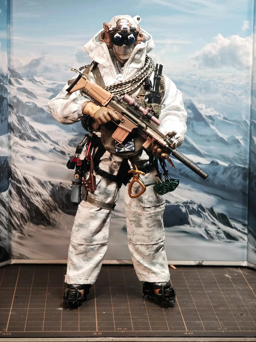 In Stock Original HASUKI SA03 1/12 Scale Black Action Series Snow Mountain Ghost 6inch Full Set Action Figure Model Toys