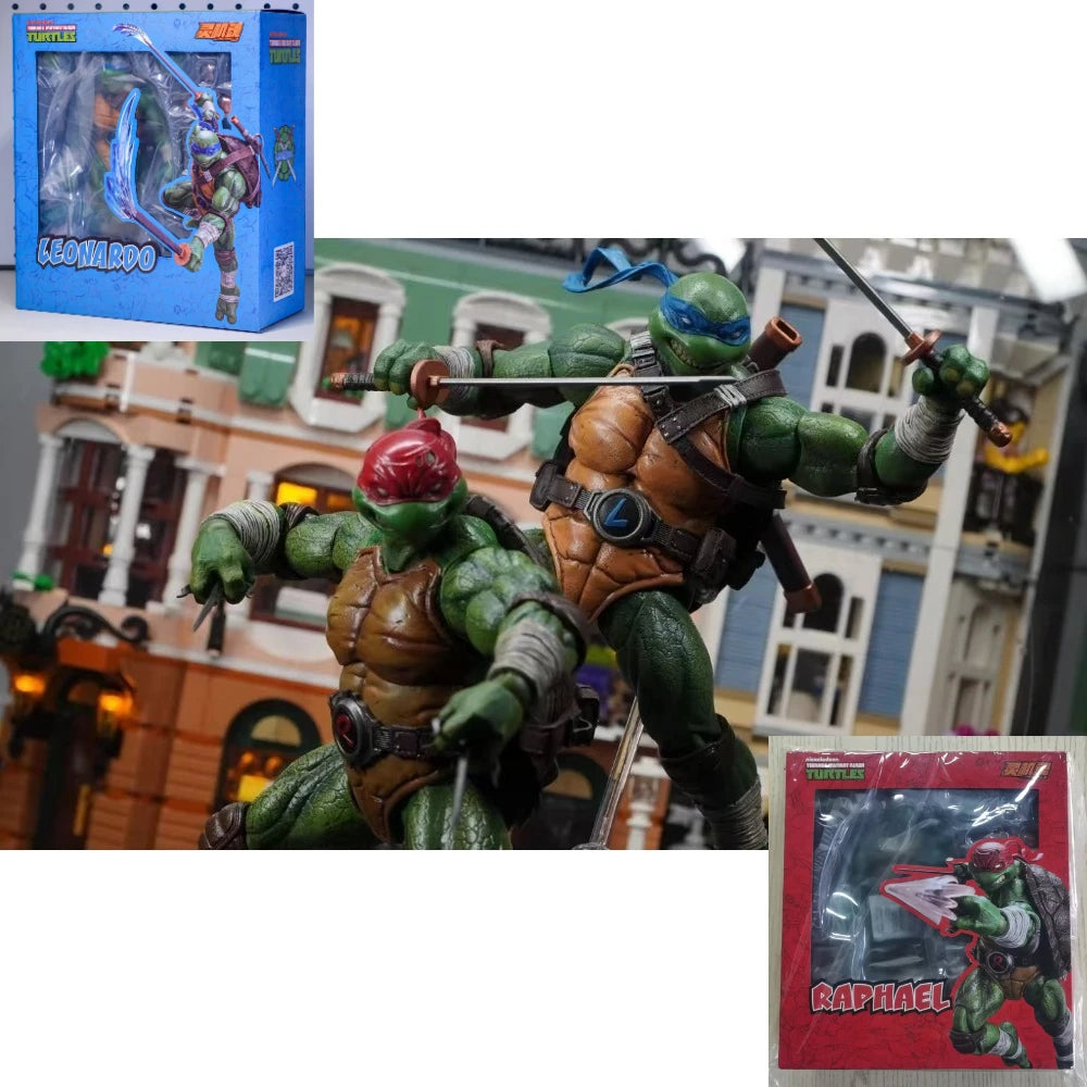 In Stock Lingjihun Teenage Mutant Ninja Turtles Raphael&Leonardo Highly Restored Action Figure Model Collectible Anime Figurine