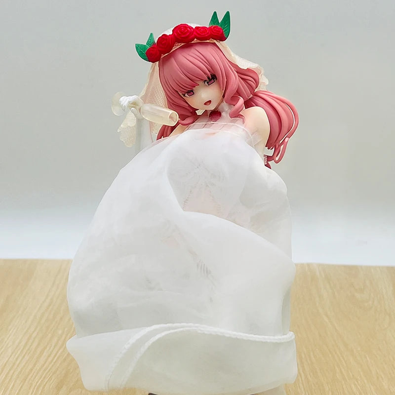 21cm SkyTube TOMO Wedding Dress Kamino Shizuku Anime Girl Figure Uzaki-chan wa Asobitai! Tsuki Uzak Action Figure Model Doll Toy