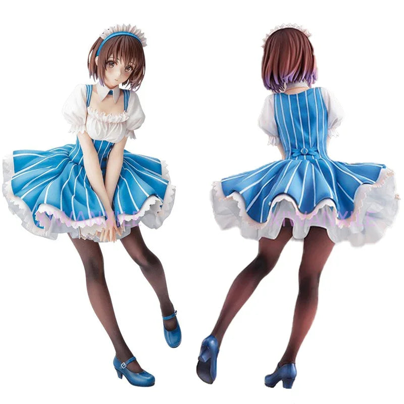 24cm Saekano: How to Raise a Boring Girlfriend Anime Figure Maid Megumi Kato Action Figure Kato Megumi Figurine Adult Doll Toys