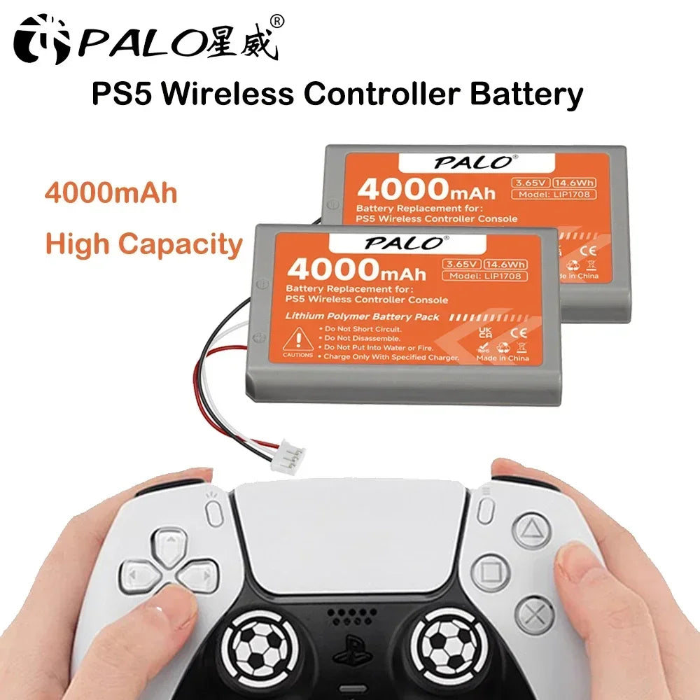 4000mAh PS5 PS 5 Wireless Controller Akku für Sony Playstation 5 LIP1708 Dualsense Gamepad Controller CFI-ZCT1W CFI-ZCT1J