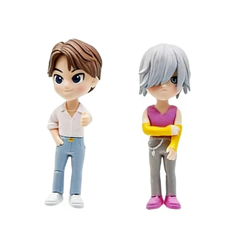 Popular anime blind boxes: K-pop Devil Hunter mini cute boy and girl fan figurines, ornaments, and surprise gifts.