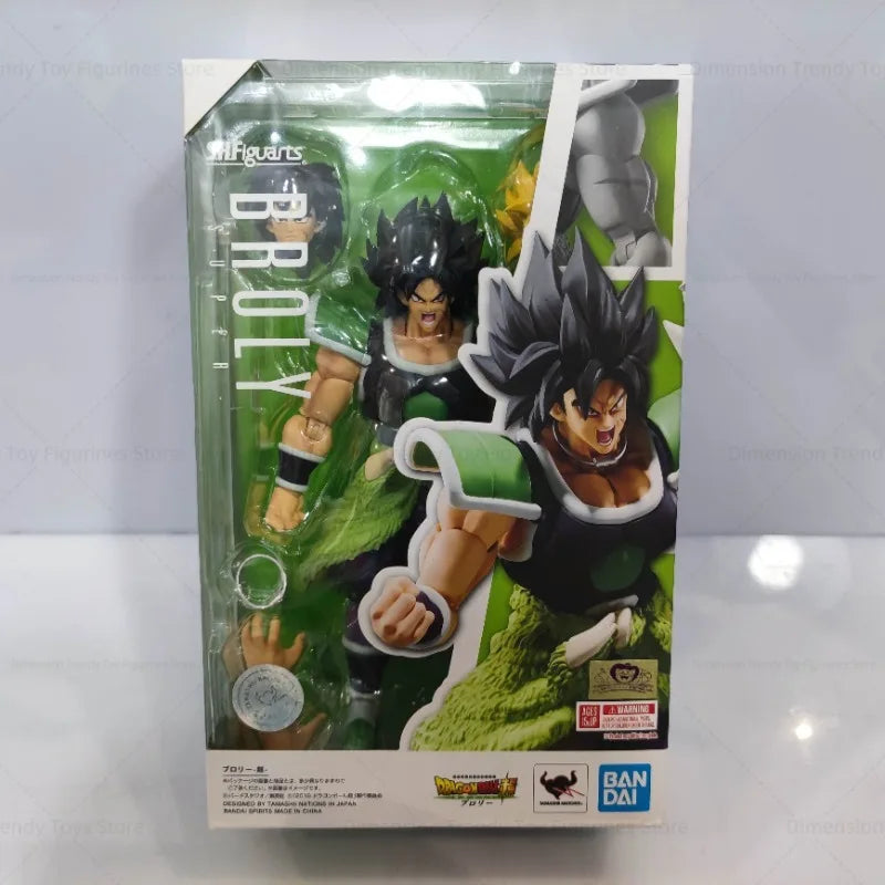 Bandai In Stock Anime Dragon Ball Z SHF Broly Super Saiyan Action Figure Model Toy Collection Gift DT