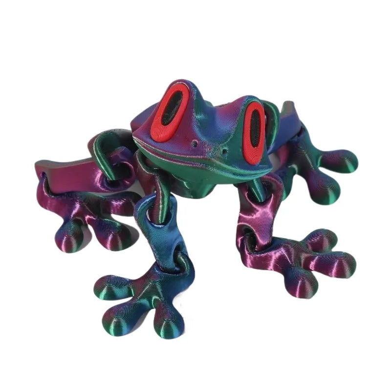 2025 Popular High Tech 3D Printed Magnetic Frog Fridge Sticker Movable Joint Glow in The Dark Dragon Toy