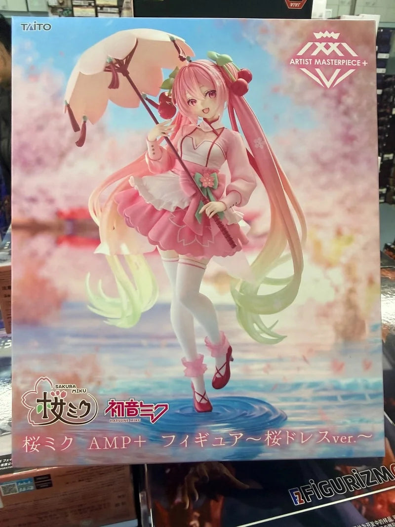 [In Stock]  Genuine Taito Hatsune Miku Artist Masterpiece Amp Sakura Miku Girls' Dress Figure Model Ornament Toy Gift