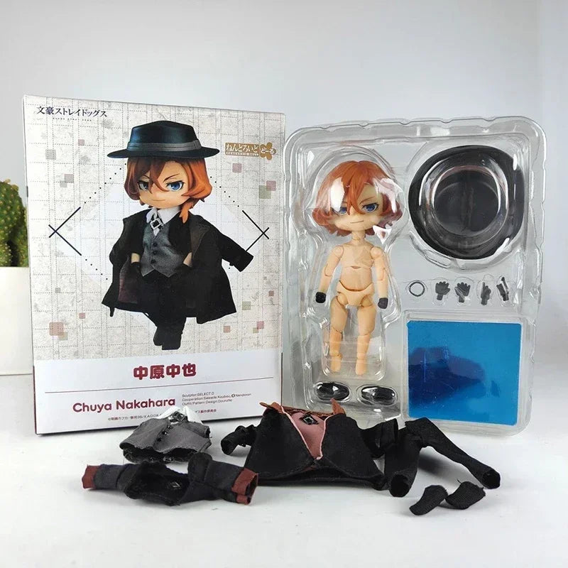 In Stock  Chuya Figurine Bungou Stray Dogs Nendoroid Gsc Nakahara Chuya Figure #676 Model Anime Pvc Collection Ornament Toy Gift