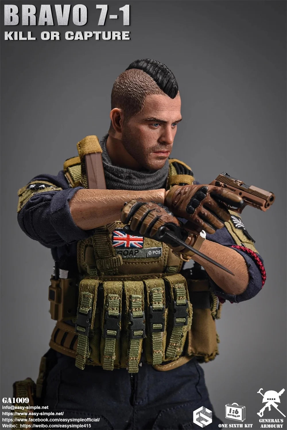 1/6 ES GA1009 The British Soldier Doll Duty Man The Call Full Set Moveable Action Figure SAS For Fans Collect EASY&SIMPLE