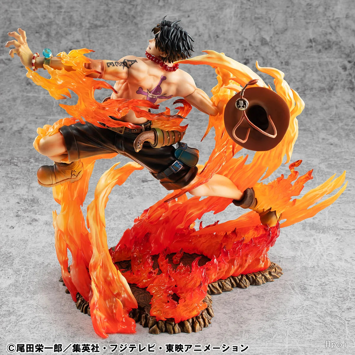 Original MegaHouse Portrait.Of.Pirates ONE PIECE PORTGAS.D.ACE NEO-MAXIMUM Anime Figure Collection Ornament