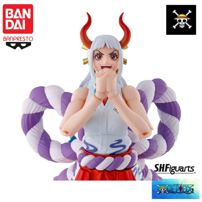 HOT Bandai Original In Stock One Piece Anime Shfiguarts SHF Yamato Action Figure Model Doll Brand New Boxed Garage Figure 18.5CM