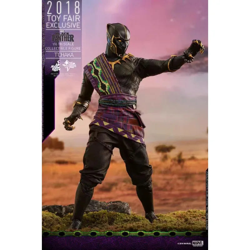 Original Hot Toys Marvel MMS487 Black Panther TCHAKA Anime Figure Model Collection Toys