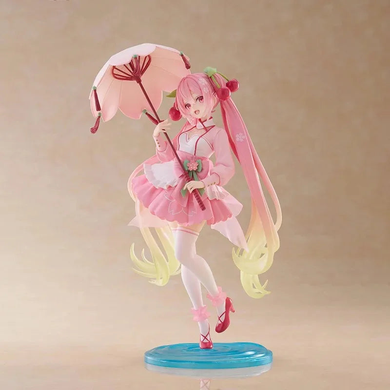 TAiTO AMP Hatsune Miku Sakura Miku ~Sakura Dress Ver PVC 21CM Anime Action Figures Model Collection Toy