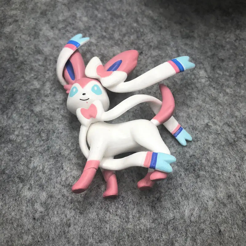 Pokemon Sylveon Eevee Statue Toy Cute Cartoon Anime Action Figure Handmade Model Dolls Kids Girl Birthday Gift Fashion Toys
