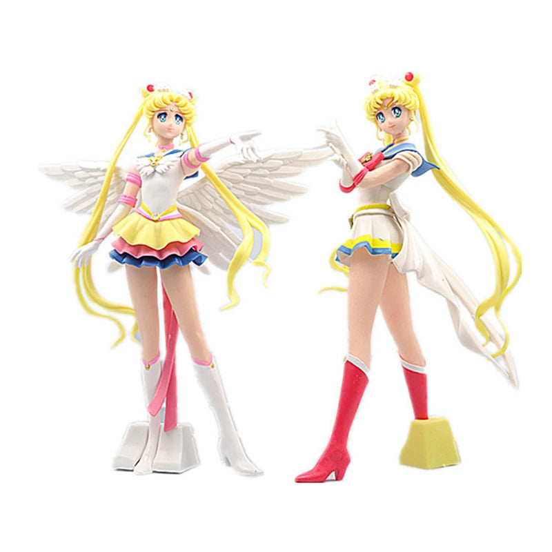 Sailor Moon Figure Anime Cartoon Jupiter Makoto Venus Minako Tsukino Rabbit Doll Toy Little Princess Cake Decoration Ornaments