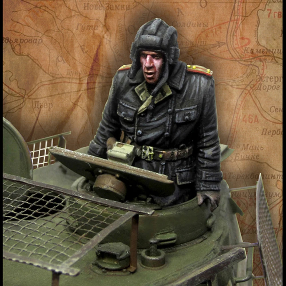1/35 WWII Soviet tank crew, Resin Model figure soldier, WW2 Military themes, Unassembled and unpainted kit