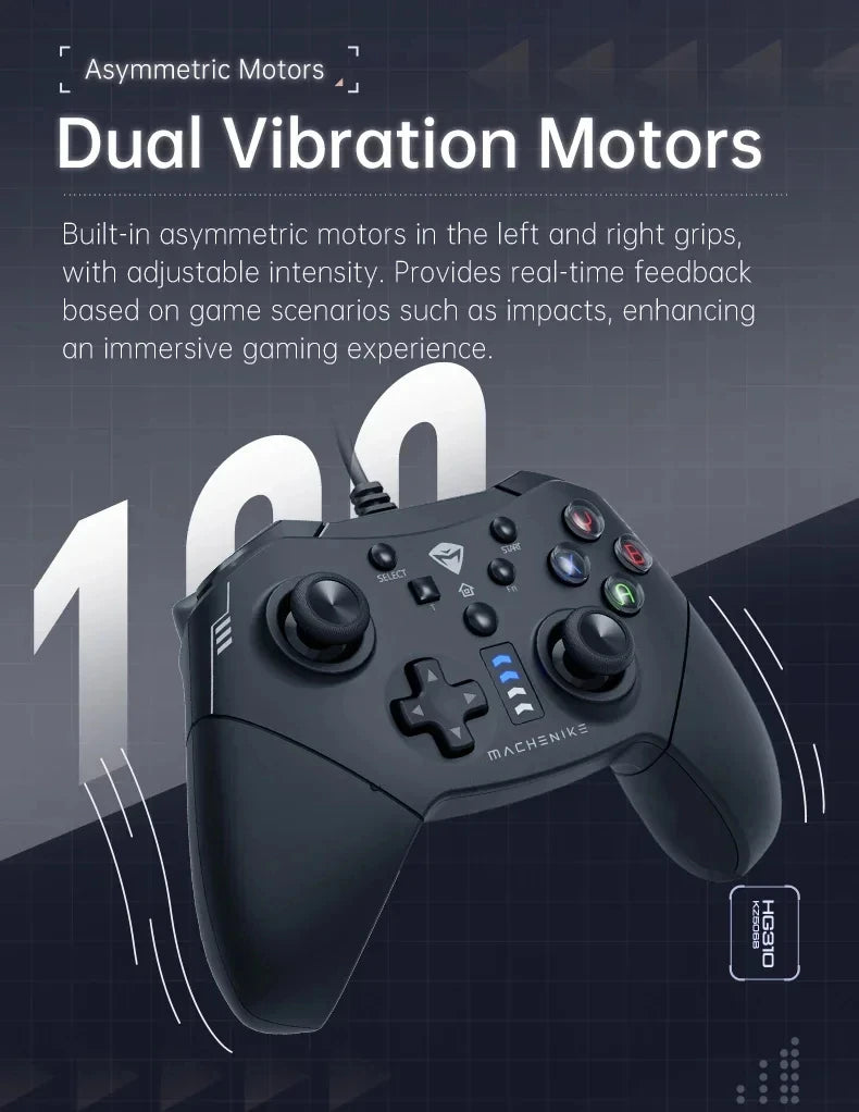 G3S Gamepads wired game controller linear effect joystick RGB 8-channel mechanical tactile D-pad suitable for PC Android gift