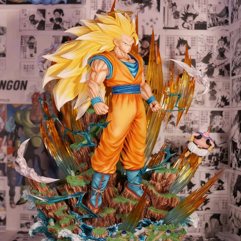 Dragon Ball 42cm Z Son Goku Ssj3 Figure Super Saiyan 3 Goku Action Figures Gk Statue Collection Model Toys For Children Gifts