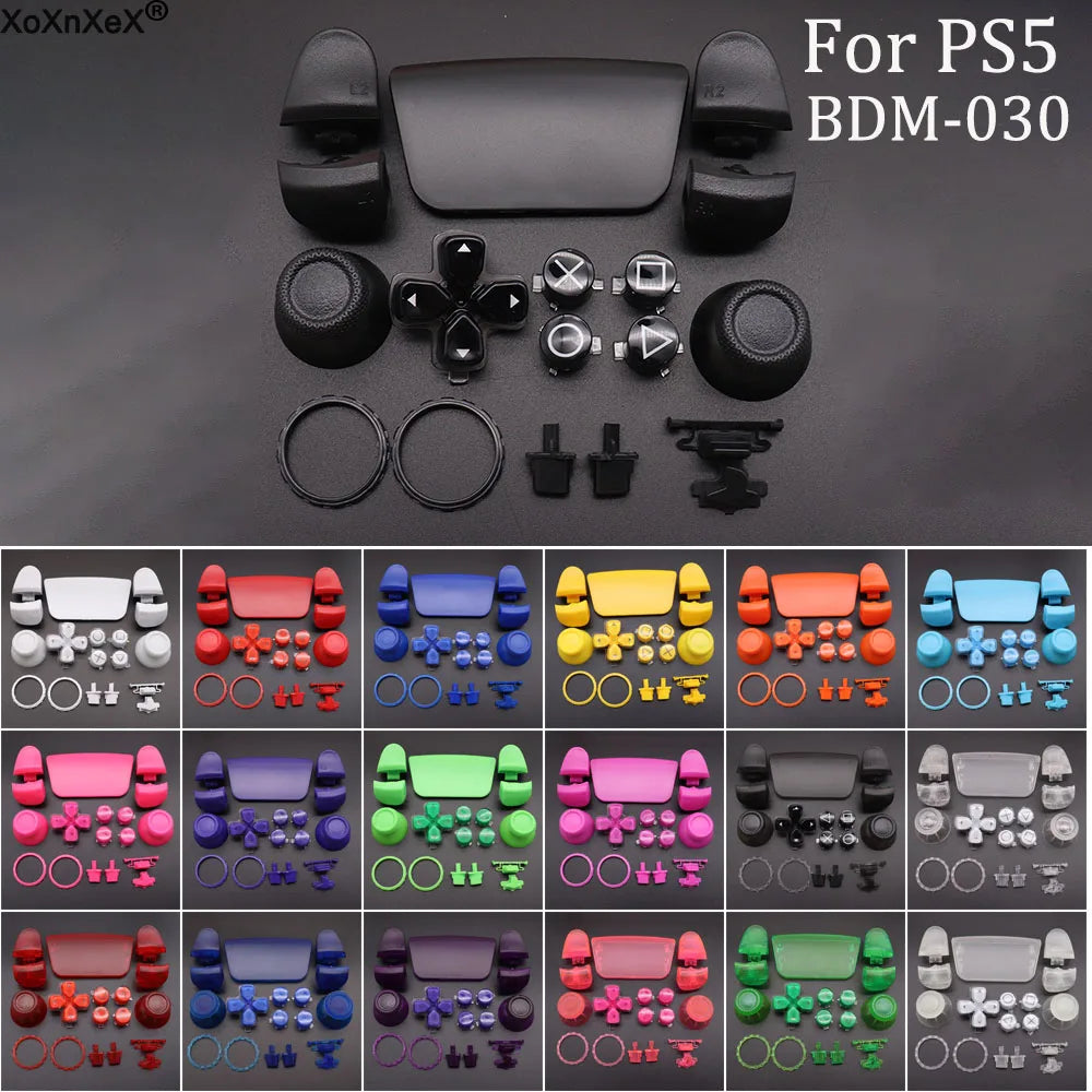 Ersatztasten-Set D-Pad L1 R1 L2 R2 Trigger-Taste Schlüssel-Akzentring für PS5 V3 3.0 BDM-030 Controller