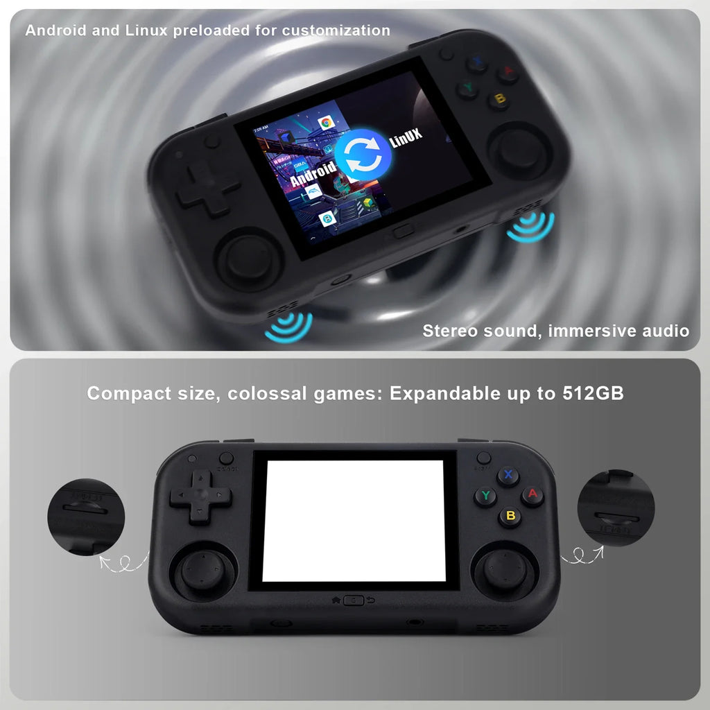 AMPOWN Mini Zero 28 Handheld Video Game Console 2.8'' IPS Screen A133P Processor Android OS 2.4GWIFI MAGICX ZERO28 Player Gifts