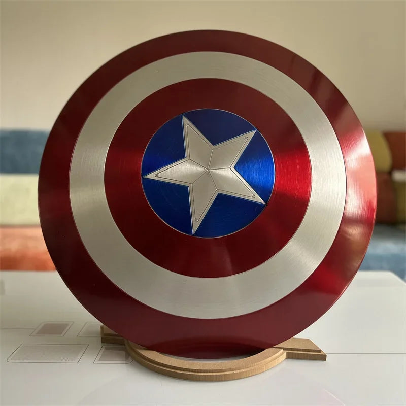 60cm New Marve Model Toy 1:1 Captain America Shield Aluminum Alloy Production Shield Model Collectibles Ornaments Gift For Boys