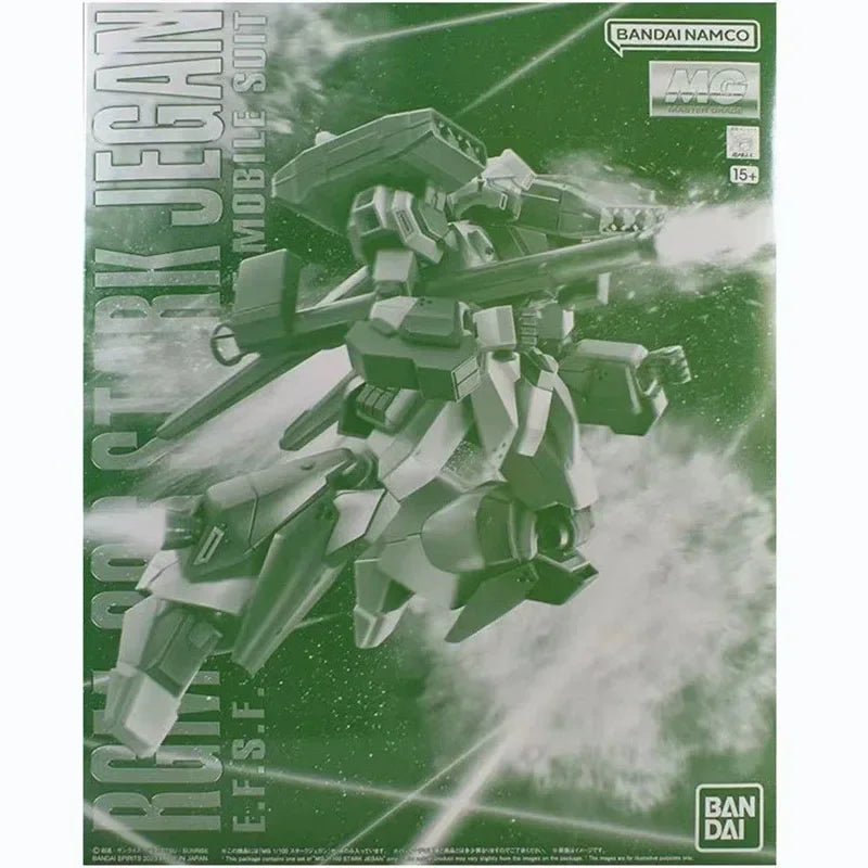 Bandai Genuine GUNDAM  MG Stark Jegan RGM-89S 1/100 Anime Action Figure Assembly Model Toys Collectible Model Ornaments Gifts