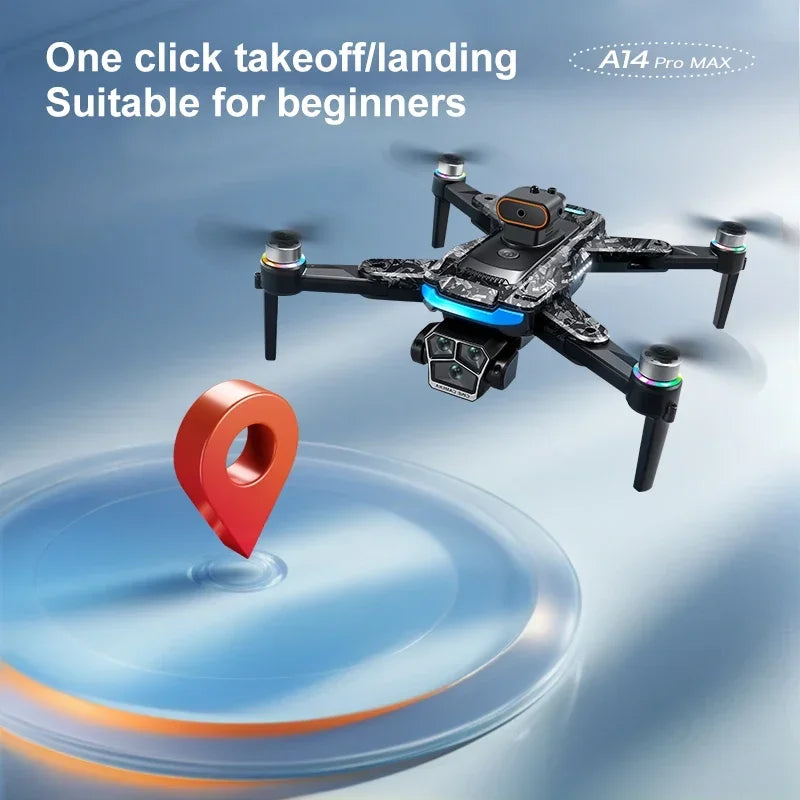 Xiaomi A14 PRO MAX Drohne Brushless 8K drei HD-Kamera Fernbedienung mit Bildschirm Optischer Fluss Intelligenter faltbarer Quadcopter