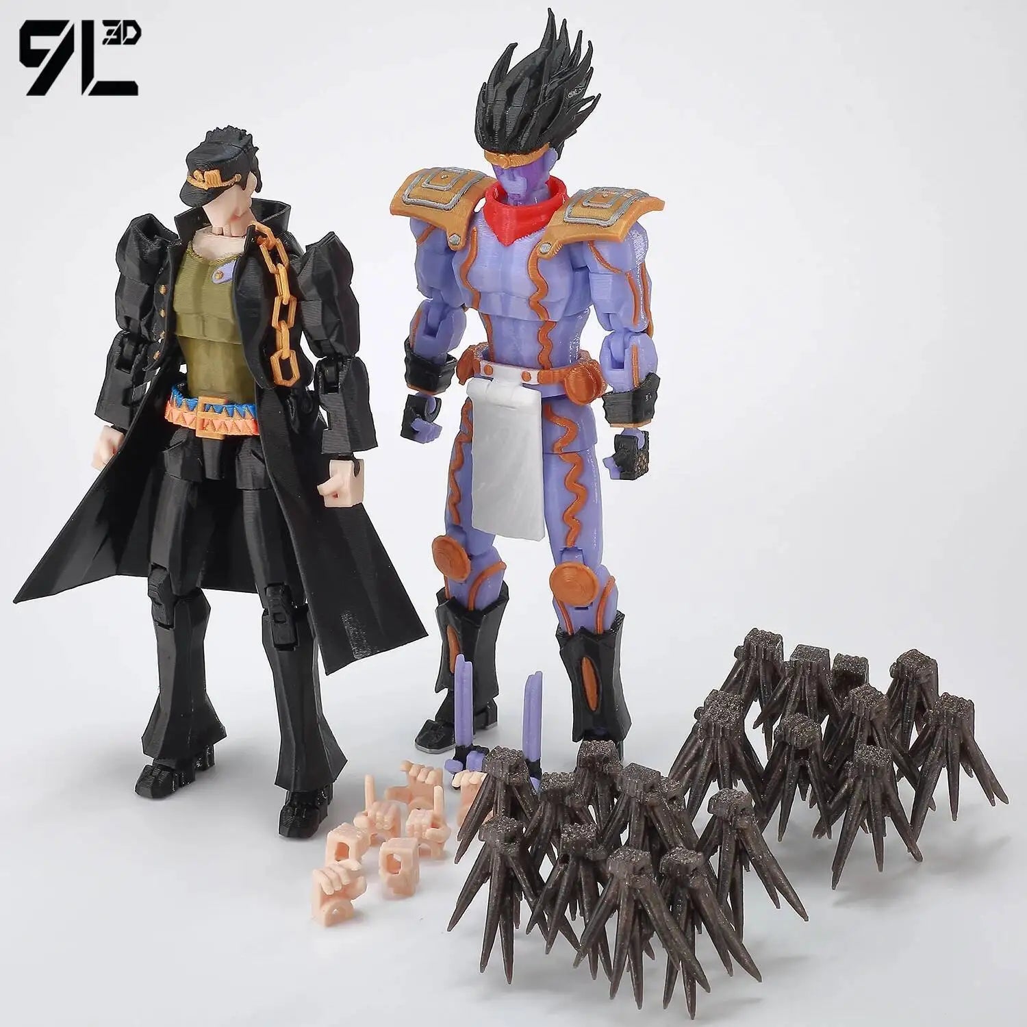 9L3D Lucky13 JoJos Jotaro Kujo Actionfigur Dummy13 mit Stern Platinum T13 Mehrgelenkiges 3D-gedrucktes Sammlerspielzeug Titan13