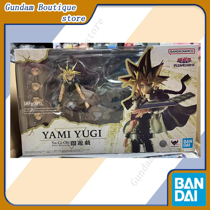 Bandai Genuine SHF YAMI YUGI Yu-Gi-Oh! Duel Monsters Anime Action Figure Collectible Joint Mobility Model Toys Gift