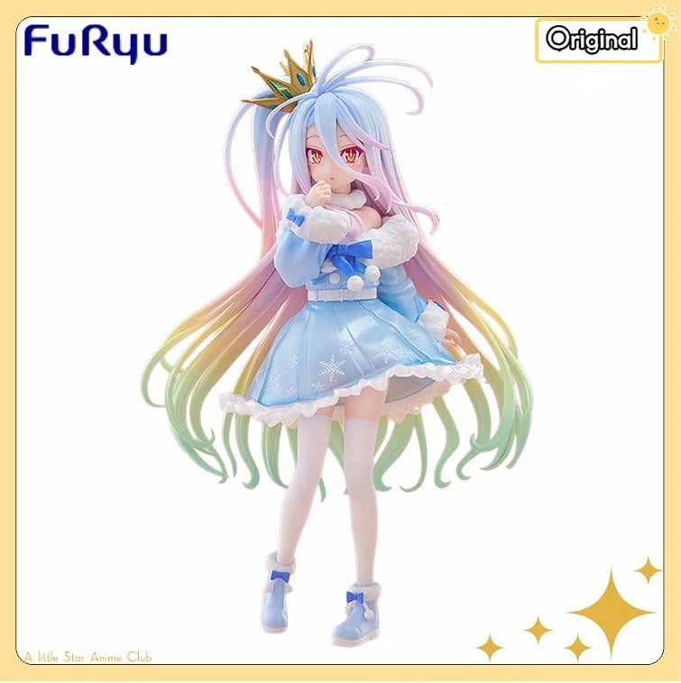 In Stock Original FuRyu TENITOL NO GAME NO LIFE Shiro Ornaments Toys Figures