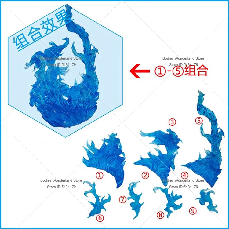 In Stock 1/12 Scale Burning Flame Effects Ground Fissure Model Modeling Scene For 6inch DIY Anime Action Figure Doll Body